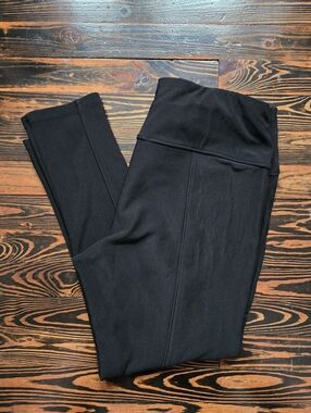 Maze Collection Black Pintuck Seam Versatile Leggings High Waisted Plus Size 1X